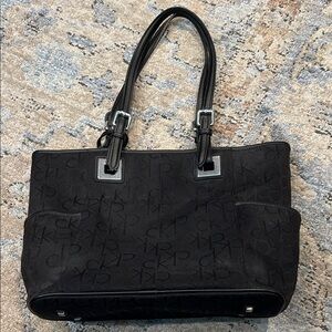 Calvin Klein Black Monogram Tote